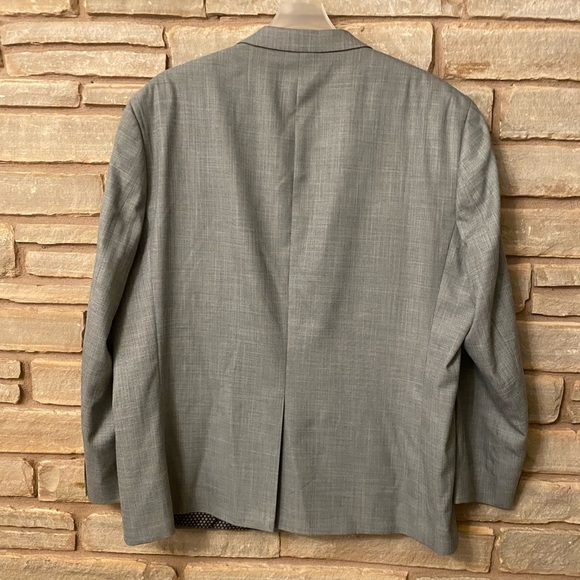 Chaps Ralph Lauren Blazer Sports Suit Coat Size 52R Solid Grey - Picture 5 of 13